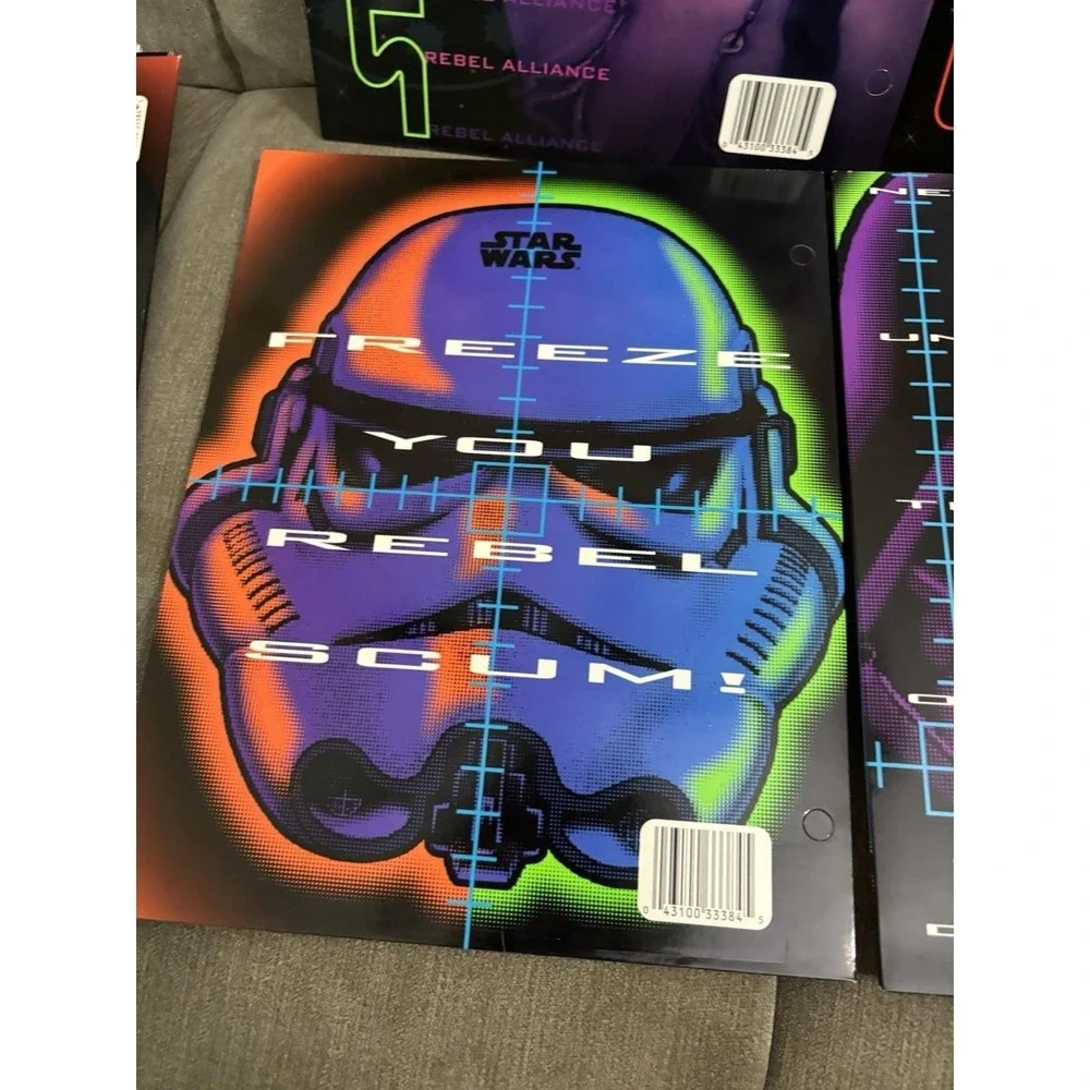 Vtg 1996 NOS Mead Star Wars 12x9 Portfolio School 4 Folder Lot read UNPUNCHED